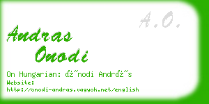 andras onodi business card